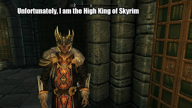 Illustration for article titled Okay, Maybe The High King of Skyrim Can Be A Nice Guy. Sorta.